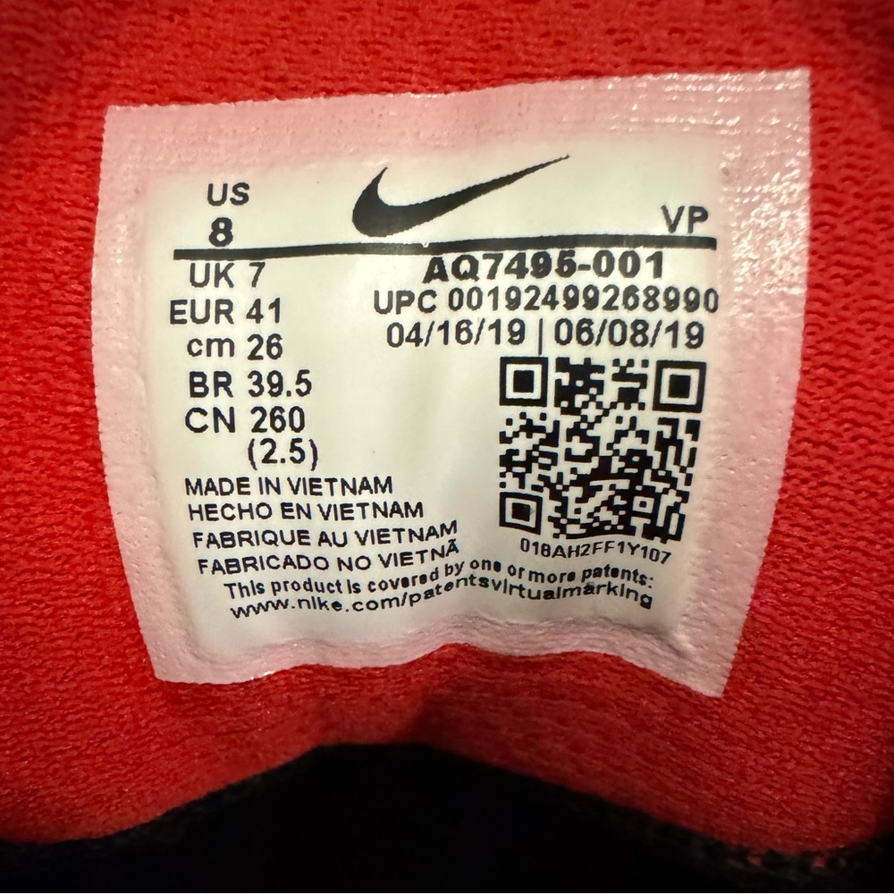 Nike Precision 3 Red and Black Basketball Men’s Shoes - Picture 7 of 7